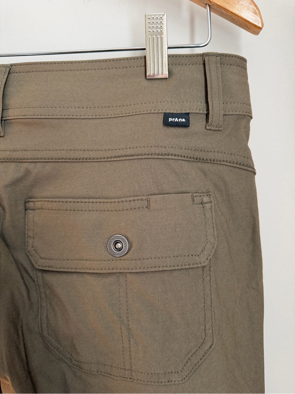 Prana Straight Fit Hiking Pants Women’s Size 10 Regular Green Stretch Outdoor - Picture 5 of 10